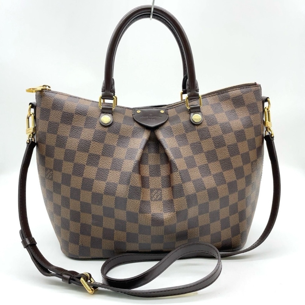 Auth Louis Vuitton Damier Ebene Siena
PM 2Way Bag W/Box/Dust Bag
